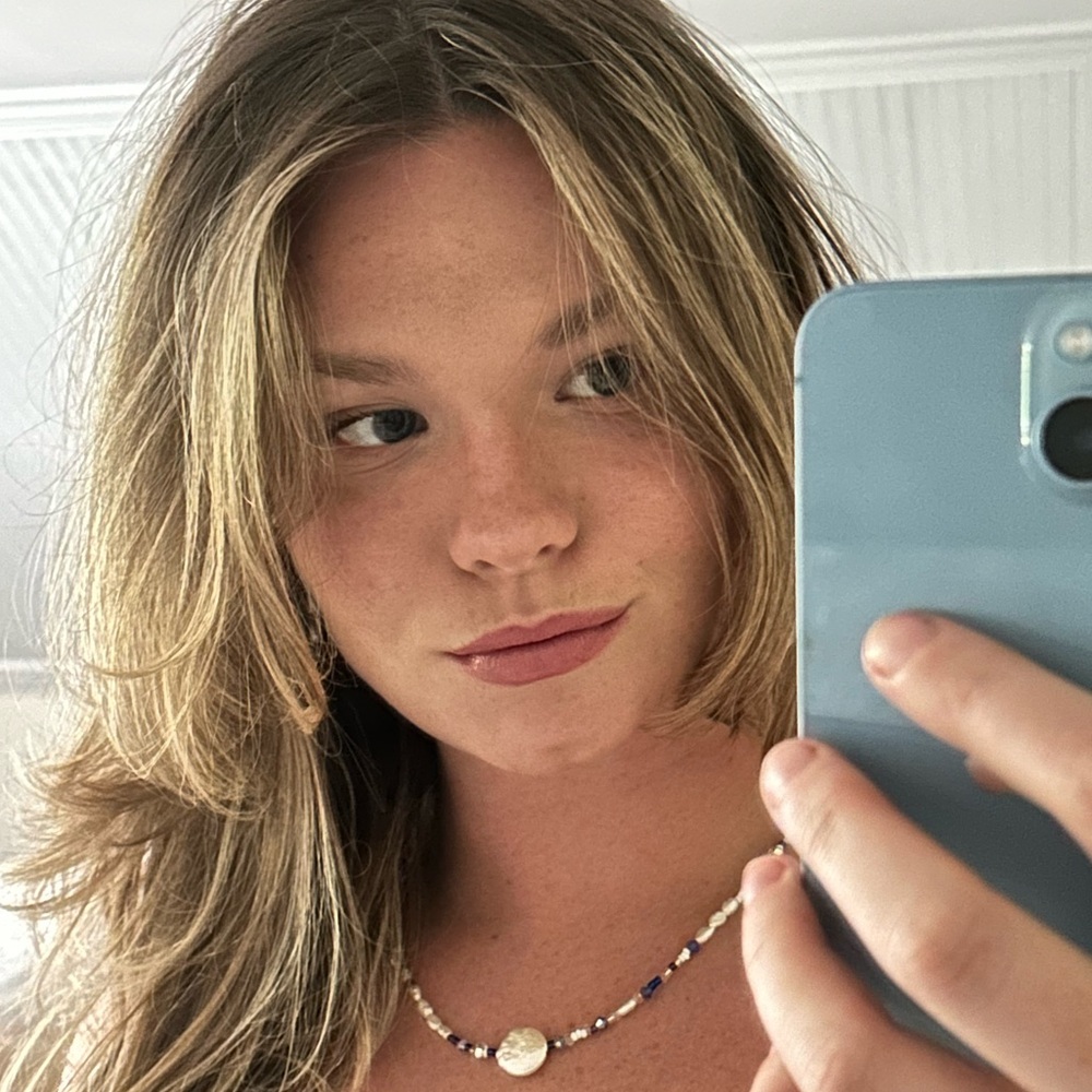 Handmade Blue Pearl Necklace